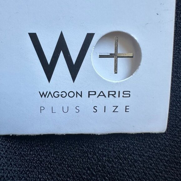 Waggon Paris Black & Gray Chevron Pattern Plus Size Sweater Dress 14 / XL NWT - Picture 7 of 12